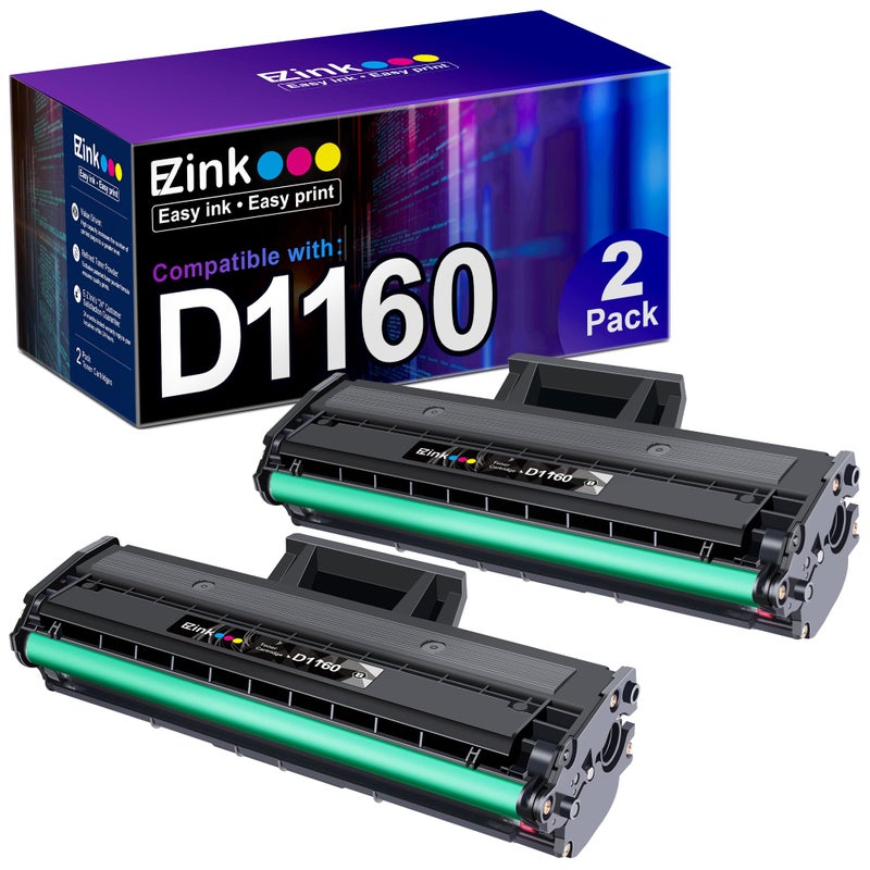 E-Z Ink Compatible Toner Cartridge Replacement for Dell B1160 Toner Cartridge to Use with Dell B1160 B1160w B1163w B1165nfw Mono Laser Printers (2 Black, YK1PM 331-7335 HF44N HF442) - Image 1